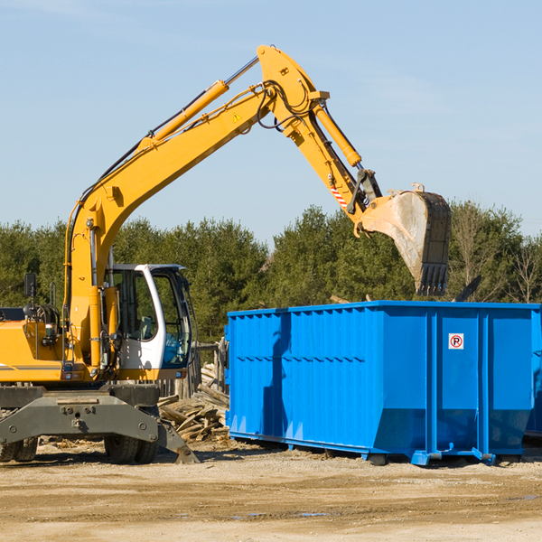 what size residential dumpster rentals are available in Hamilton TX